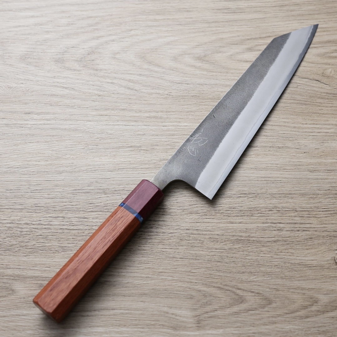 初心x吉金刃物 切付牛刀 210mm 白紙鋼 黑梨地