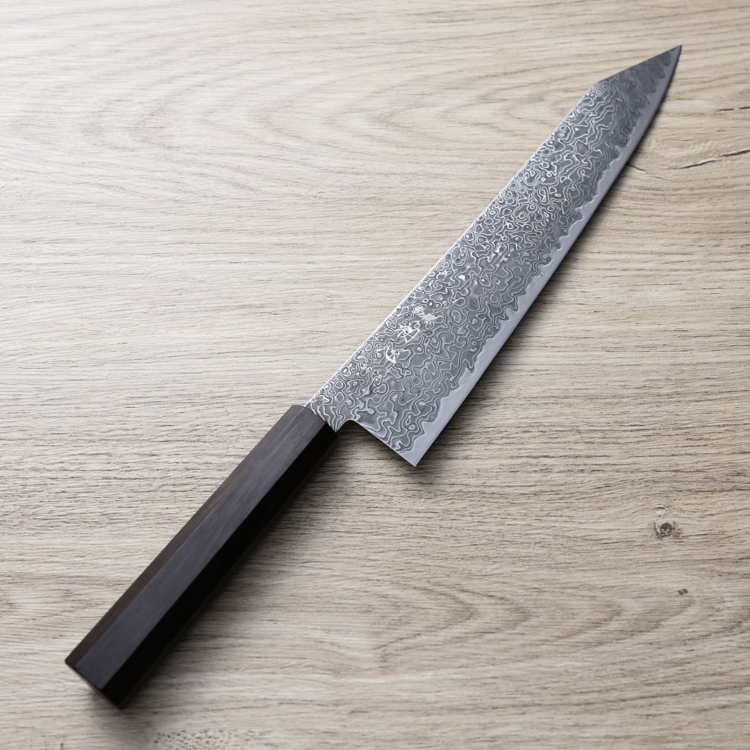 初心 流冰 牛刀 240mm SG2鋼 黑染大馬士革