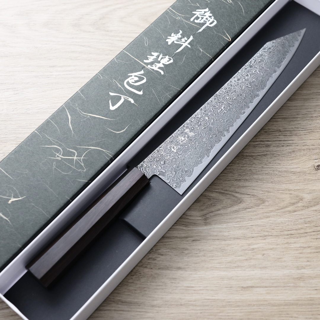 初心 流冰 牛刀 240mm SG2鋼 黑染大馬士革