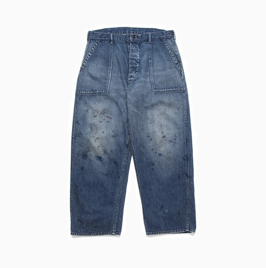 BOWWOW 2025 US DUNGAREE WORKING M-44 DENIM TROUSERS *SPOT LIMITED - PRE ORDER ITEM (預訂中)