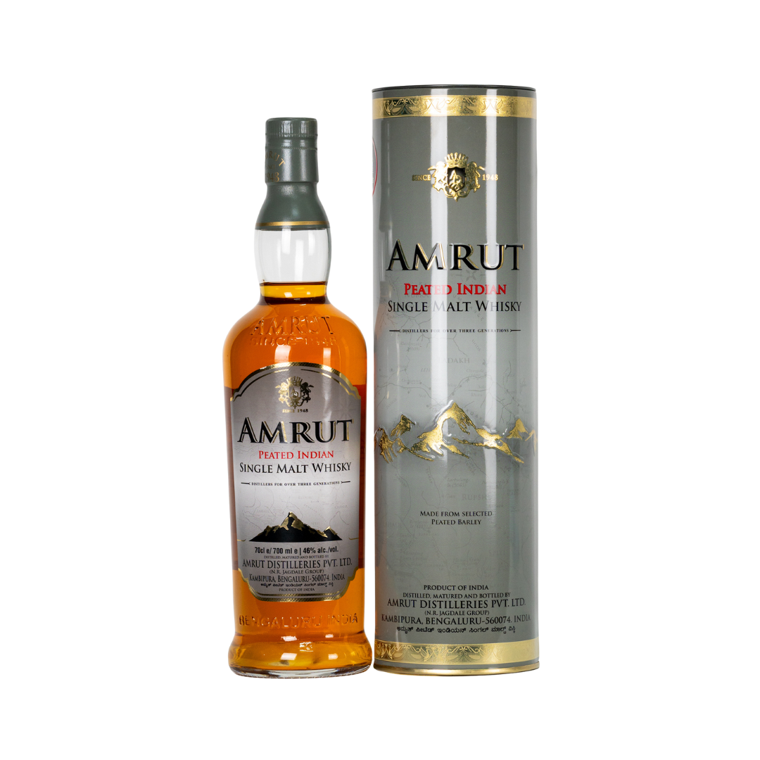 Amrut Peated Indian Single Malt Whisky  雅沐特泥煤單一麥芽威士忌 700ml (禮盒)