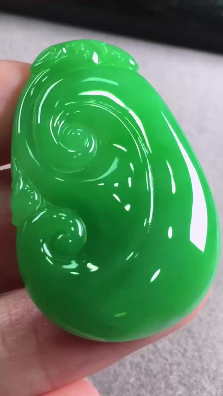 翡翠如意,天然翡翠A玉, 緬甸玉, Jade, Jadeite