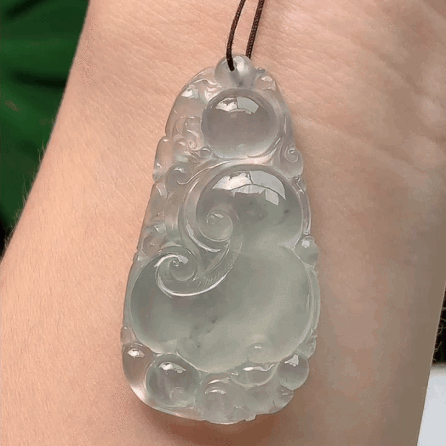 720327 翡翠冰種飄花如意