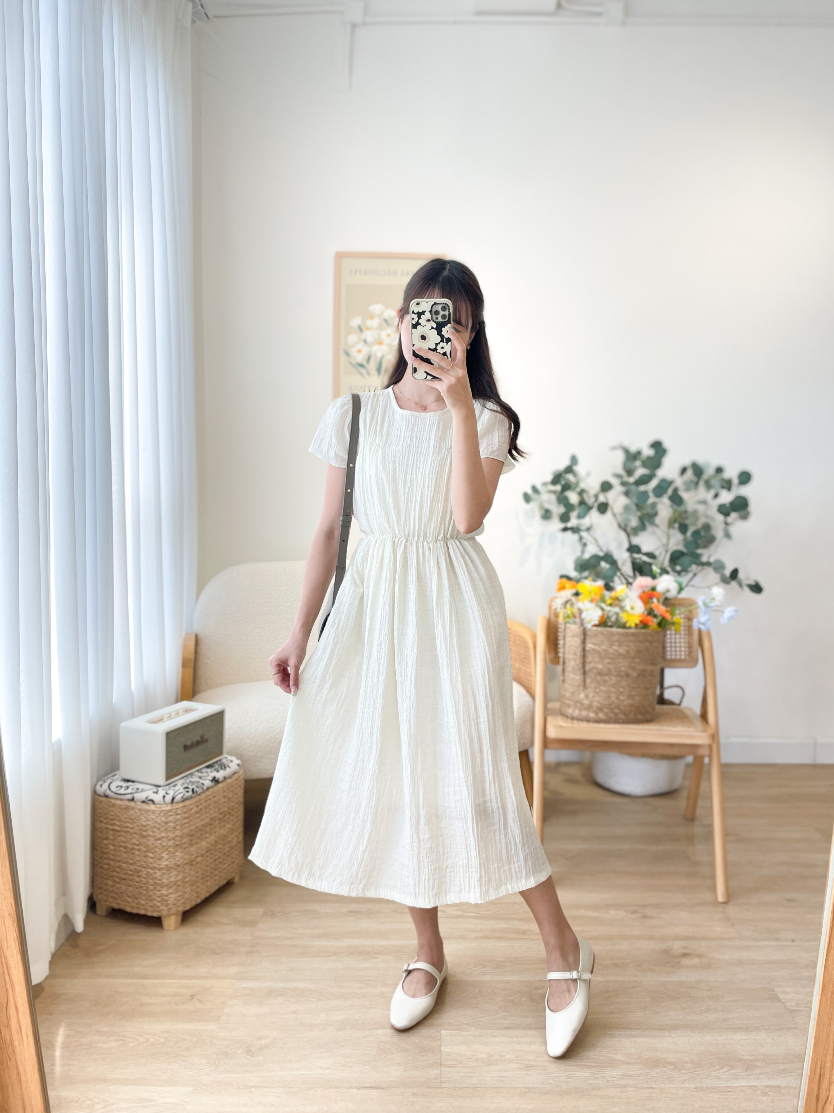 OP660 Snow Linen Peace Dress