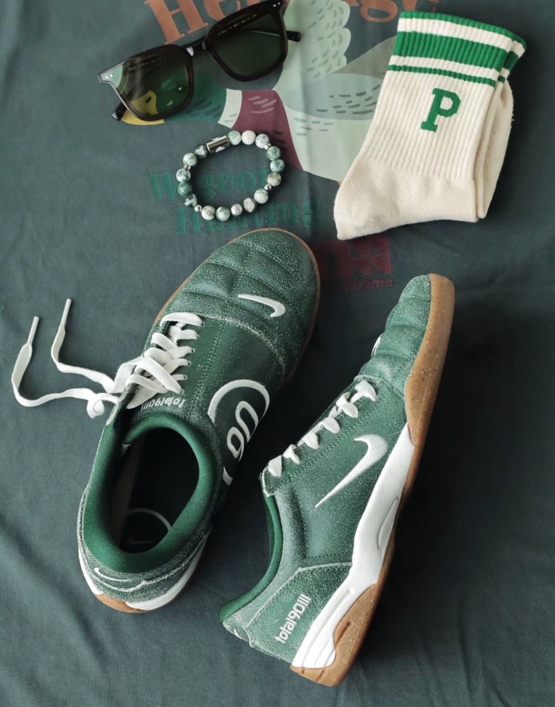 Nike Total 90 III 綠色經典復刻 足球釘鞋 男生運動鞋⚽️街頭穿搭款 July25