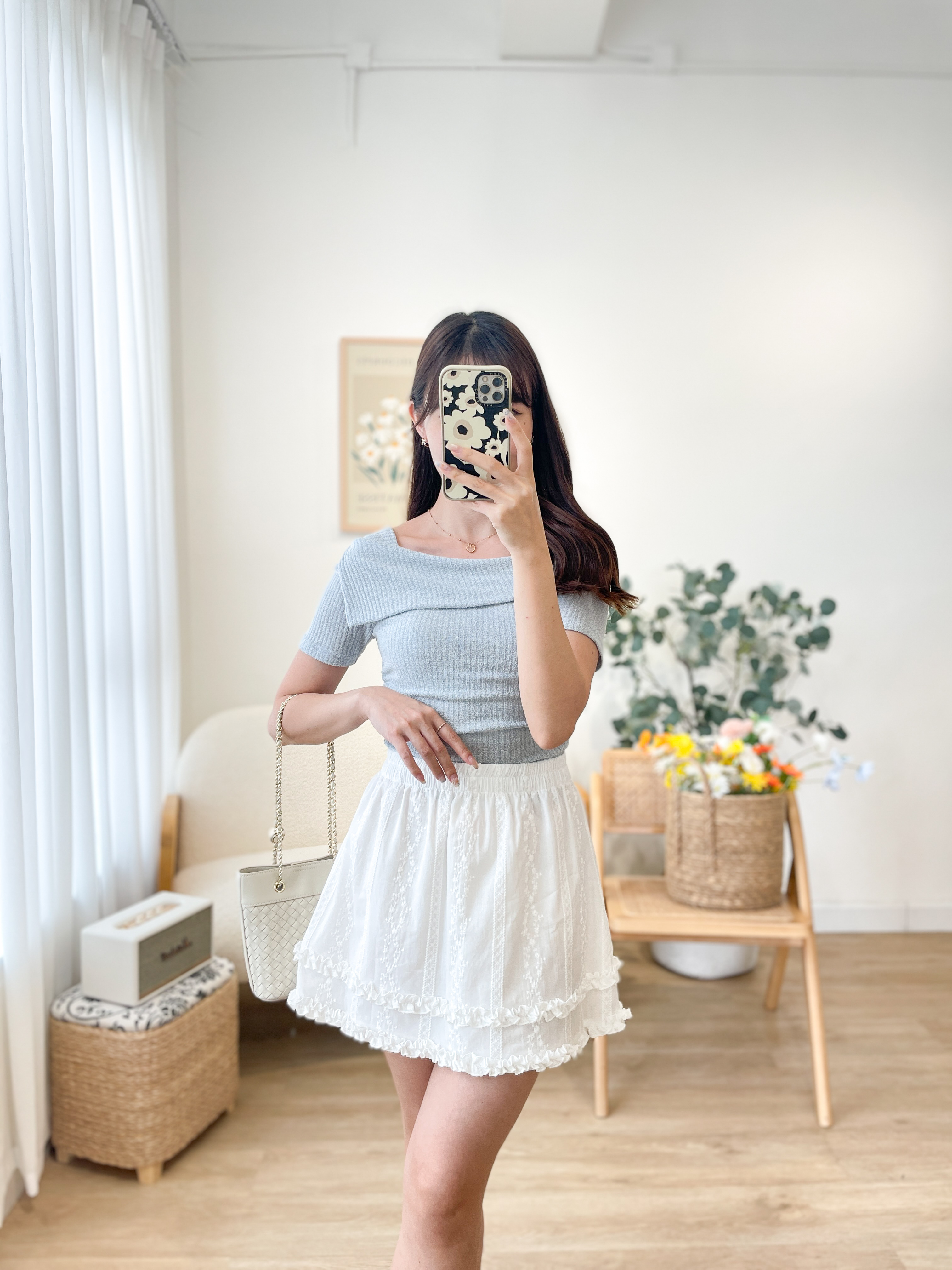 T1351 Blush Gathered Bloom Top