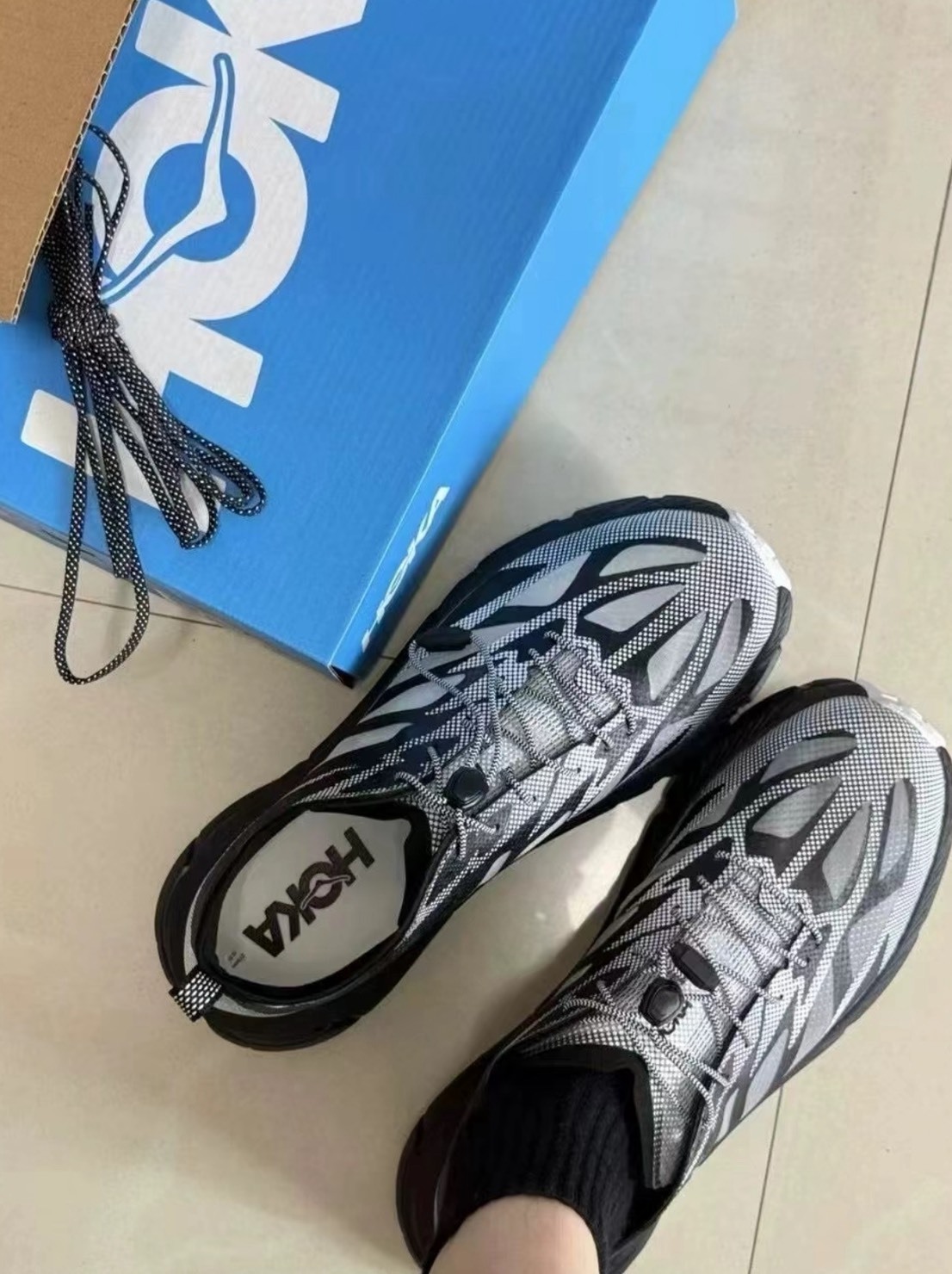 ✨HOKA Mafate Speed 4 銀黑 越野跑鞋 登山戶外 減震厚底慢跑鞋 男女同款July25