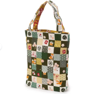 日式圖案雙面手提袋 (日本製)