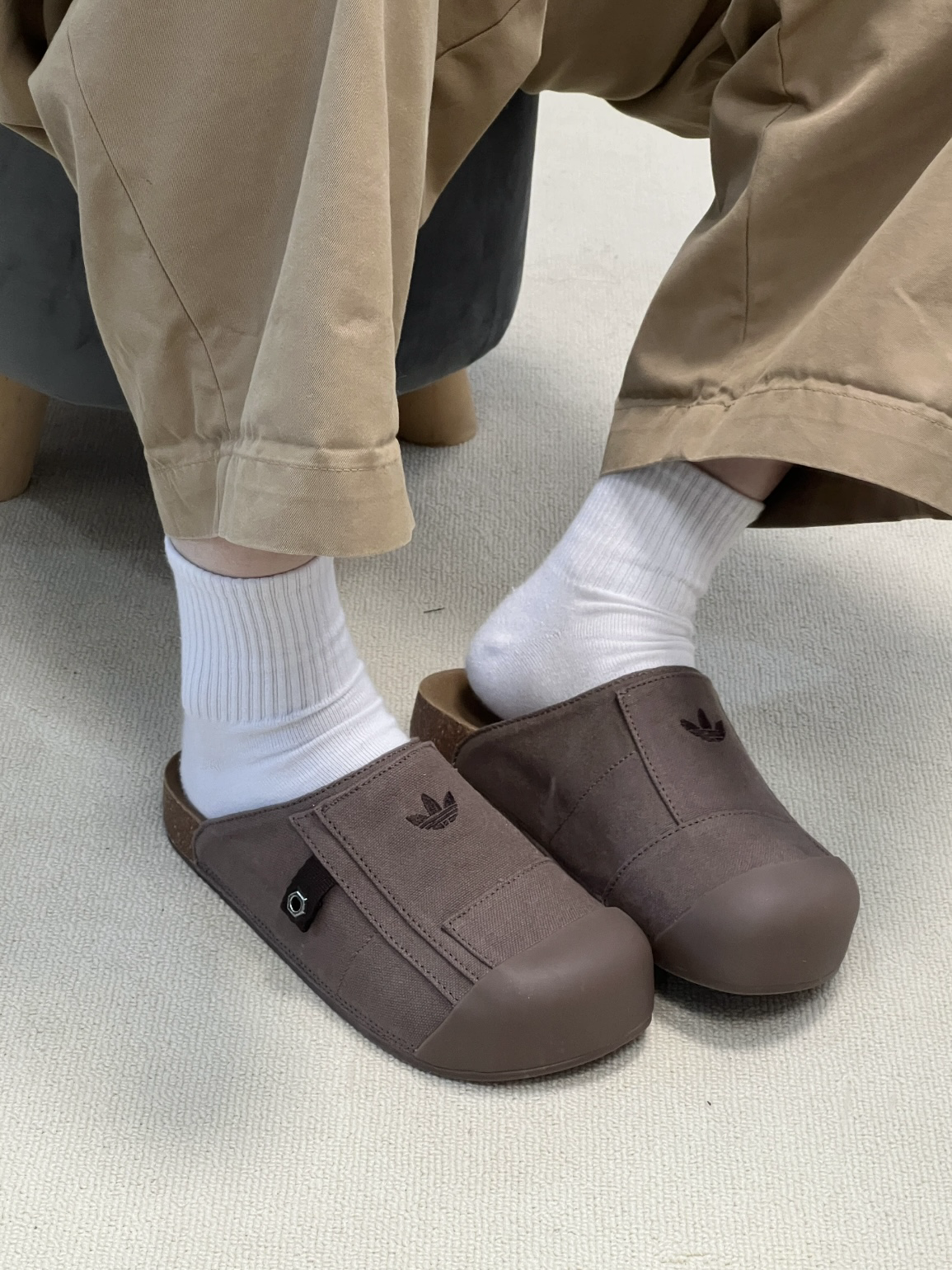 Adidas Originals Adimule Stdies 麂皮 勃肯鞋 懶人鞋 深棕