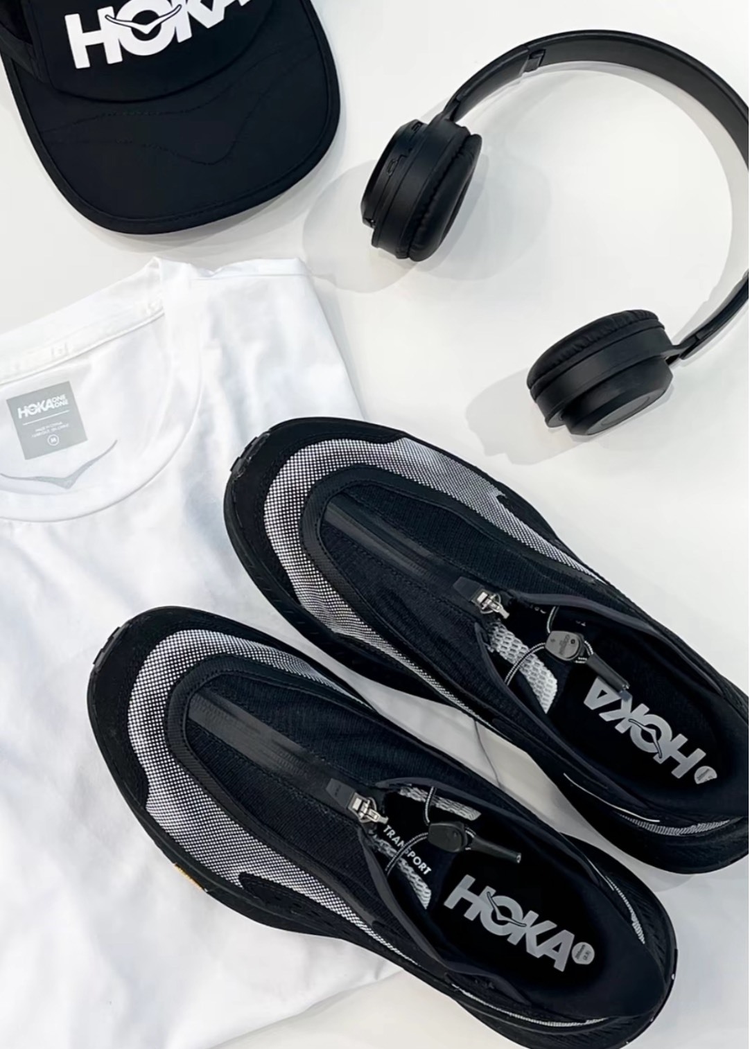 ✨HOKA Project Transport 黑色 休閒慢跑鞋 柔軟厚底 都會百搭男款 July25