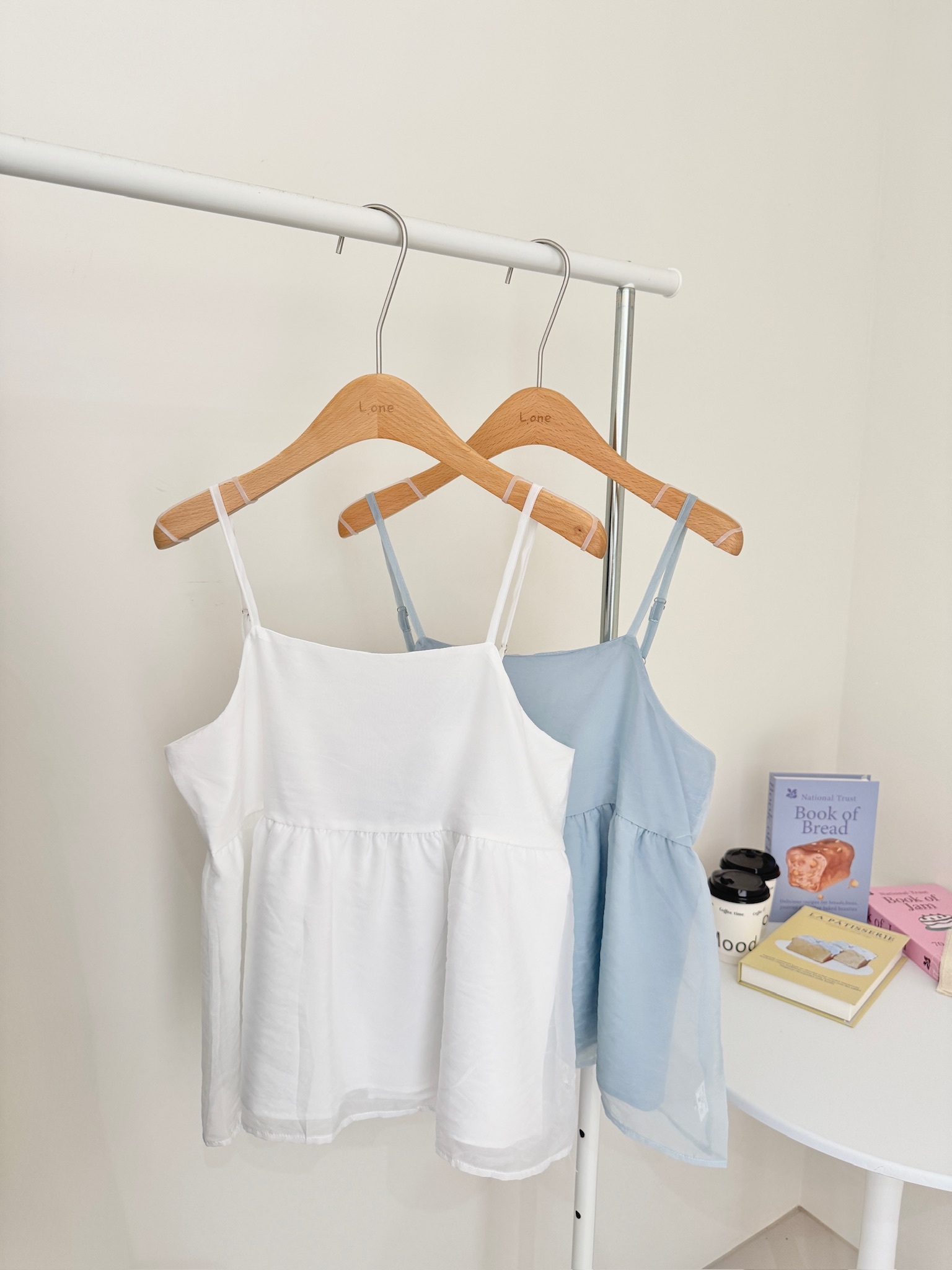 後綁帶雪紡背心