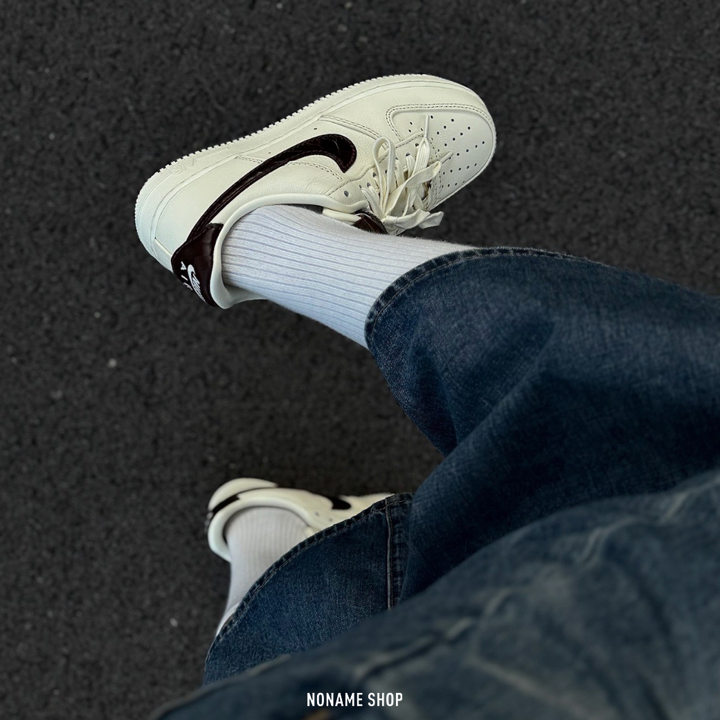 NIKE AIR FORCE 1 LOW 皮革 奶油棕色 低筒 休閒鞋 (男款)