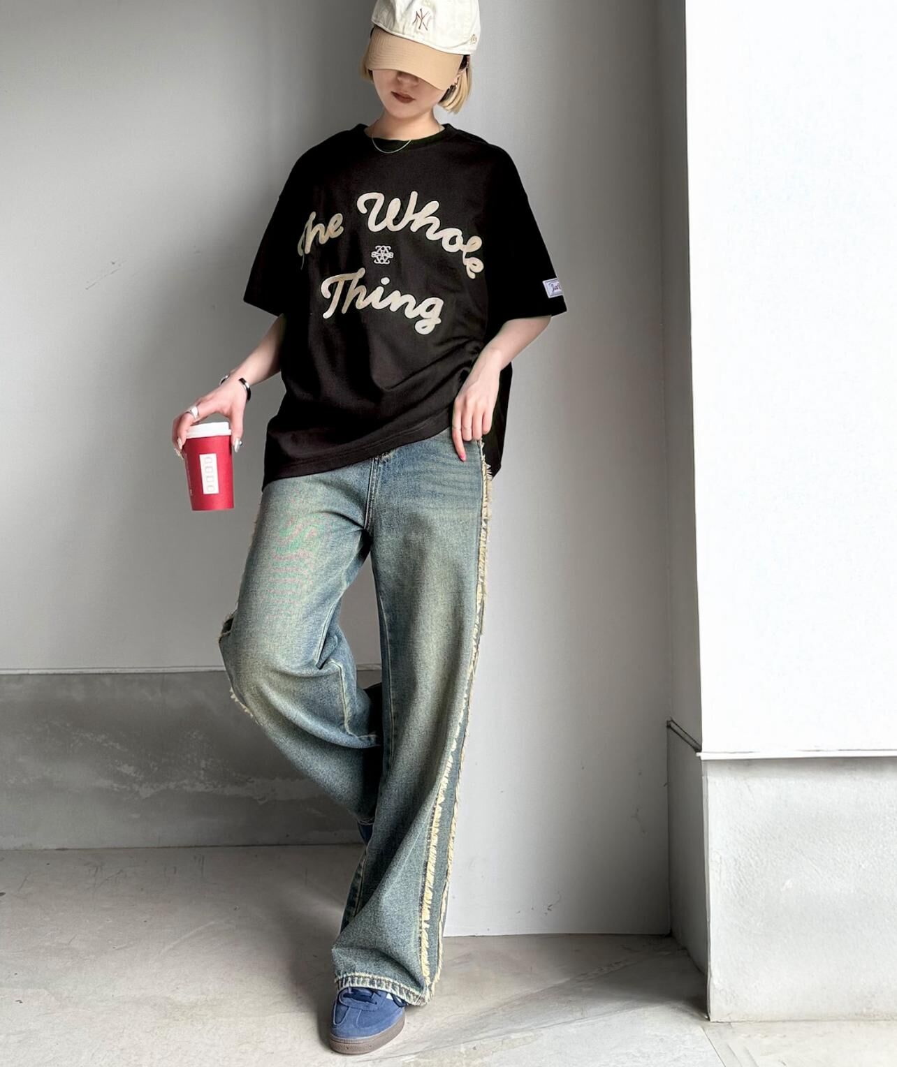 【預購】JN072603 JaVa 繩紋刺繡短袖上衣