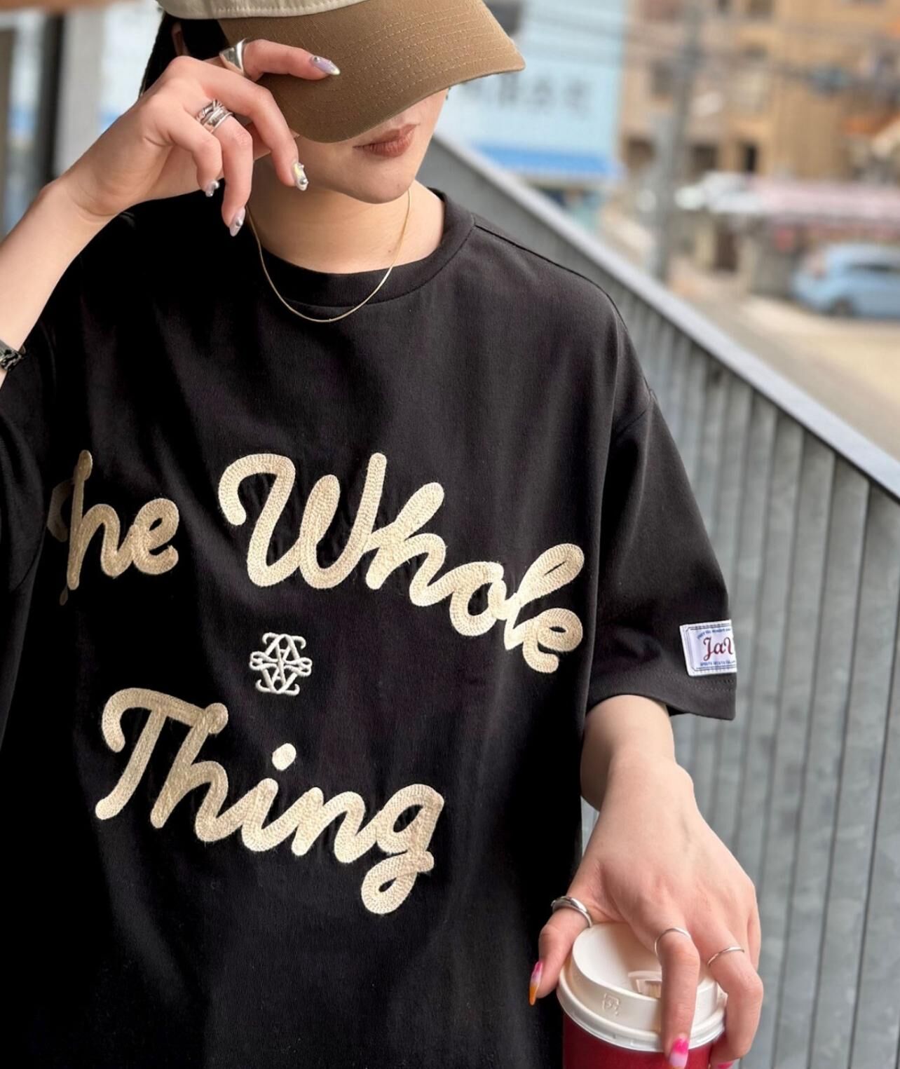 【預購】JN072603 JaVa 繩紋刺繡短袖上衣