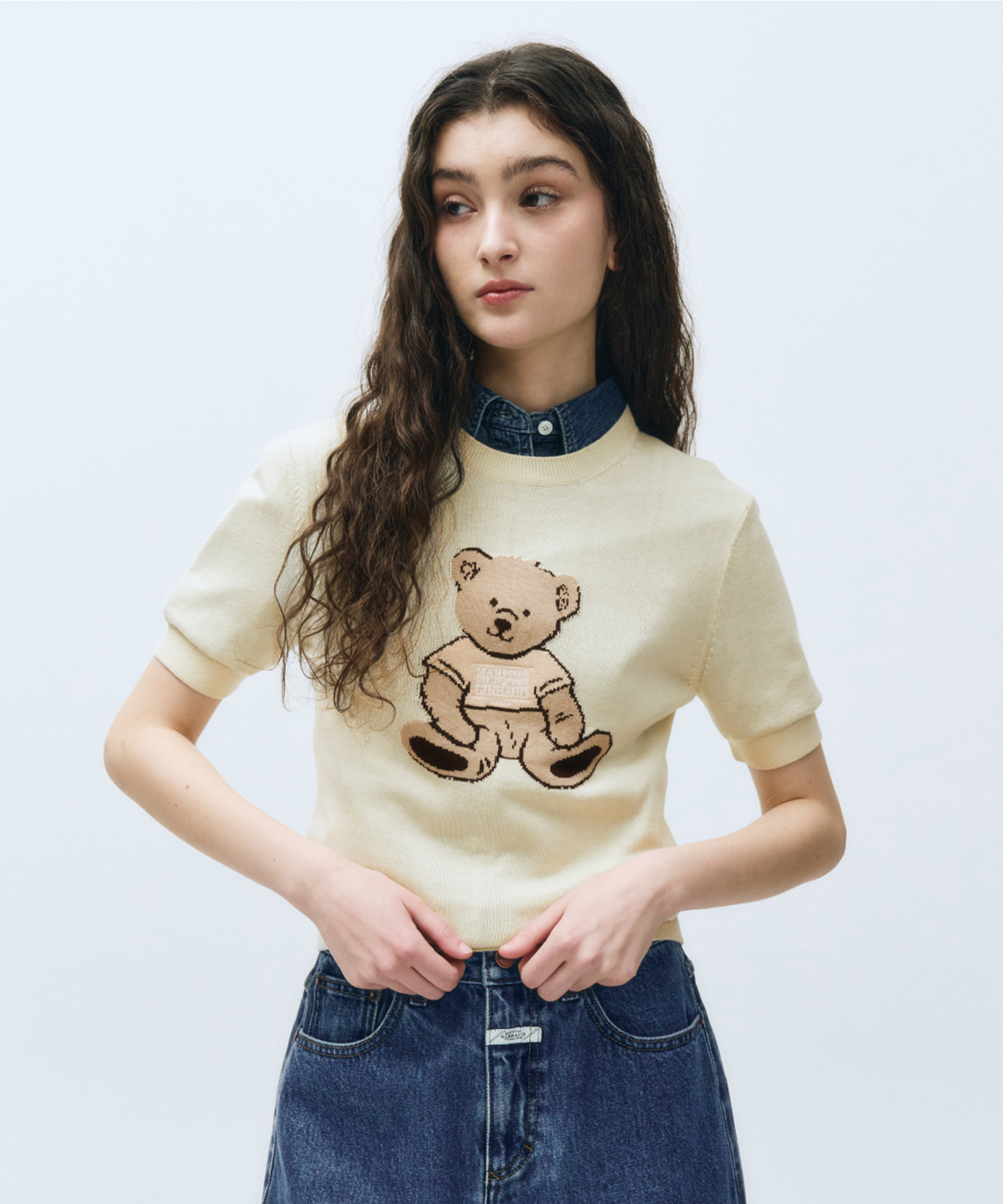 【現貨】【MFG】W DOODLE BEAR HALF KNIT