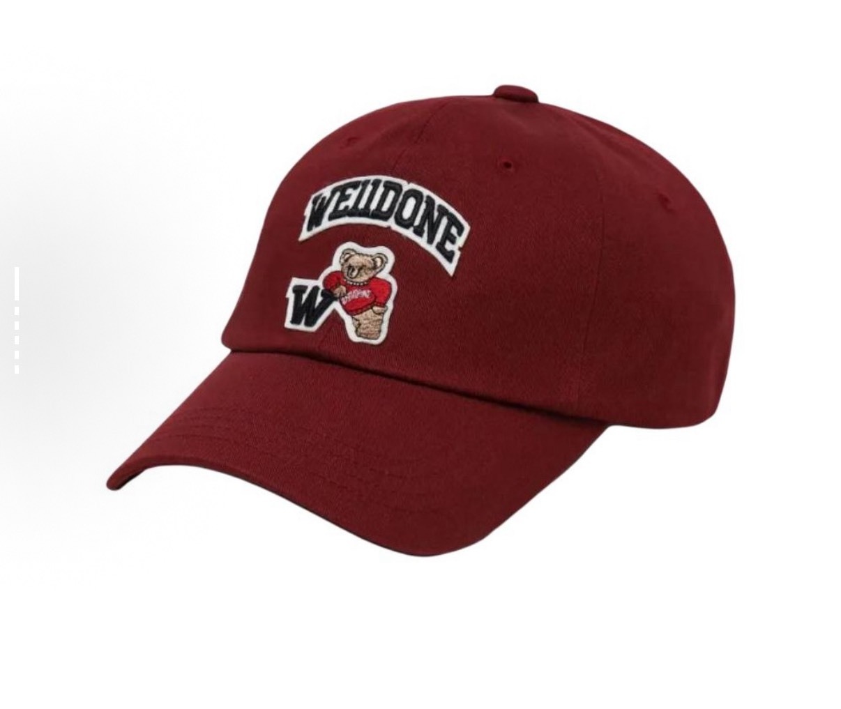 🔥WE11DONE 紅色鴨舌帽 女款 個性設計 百搭韓風 鞠婧禕同款July25