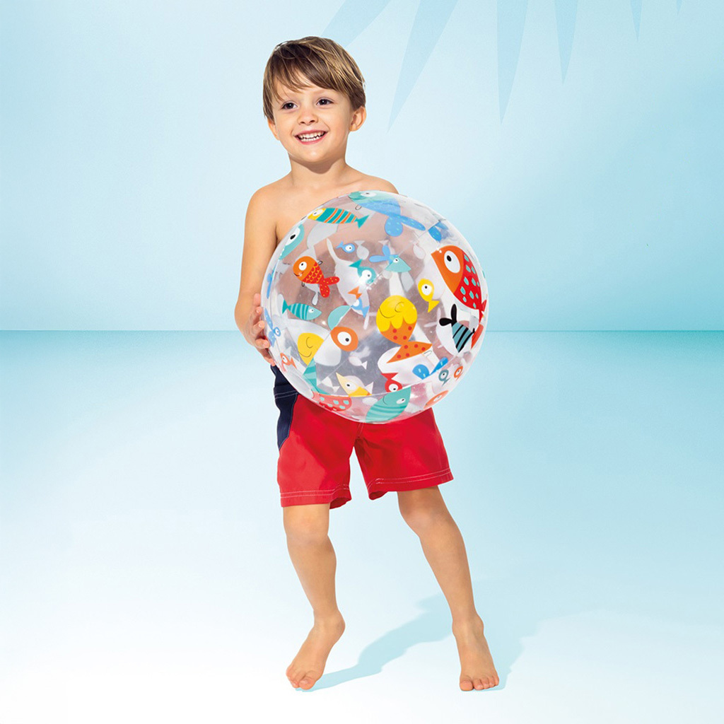 活潑印花充氣沙灘球