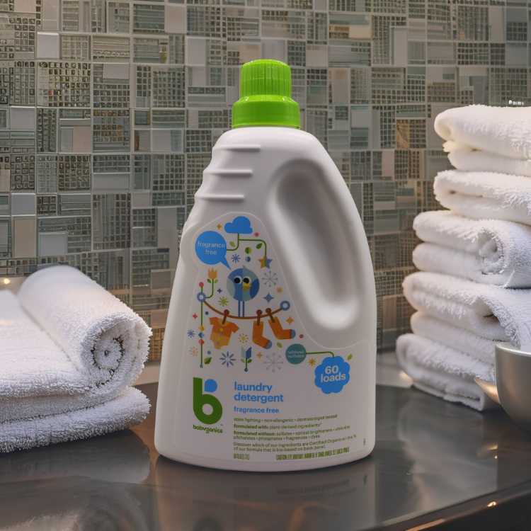 BabyGanics  3x laundry detergent, fragrance free, 60oz 1.77L
