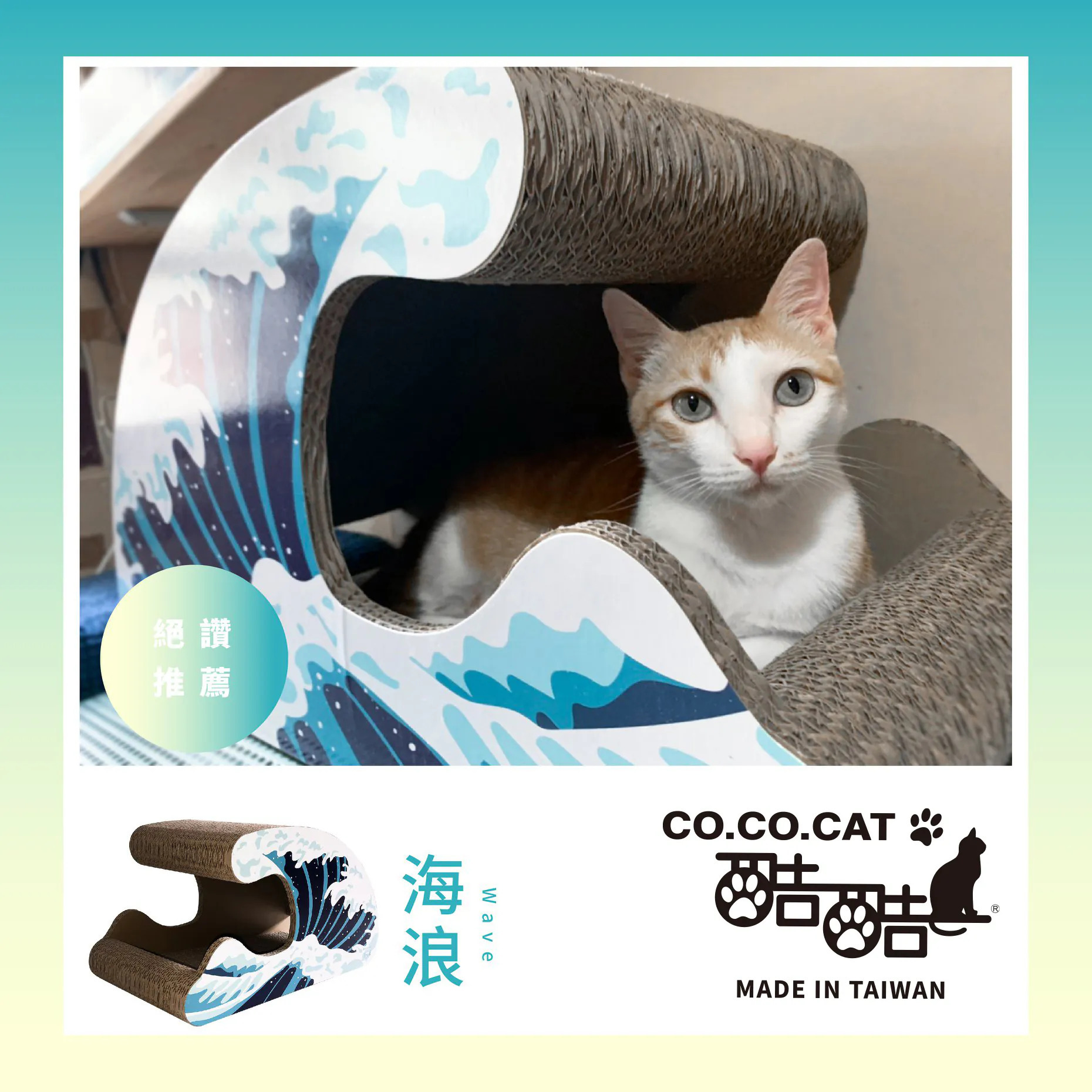 台灣CO.CO.CAT酷酷貓｜海浪貓抓板