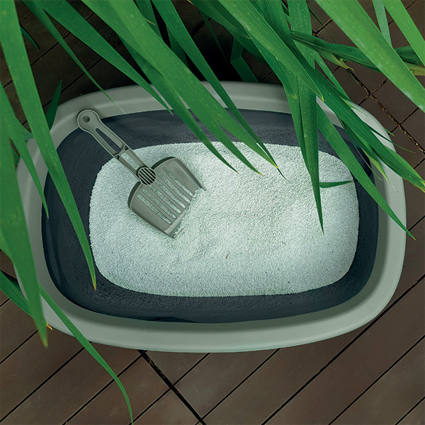 Zolux 簡便貓砂盤．深灰色10L