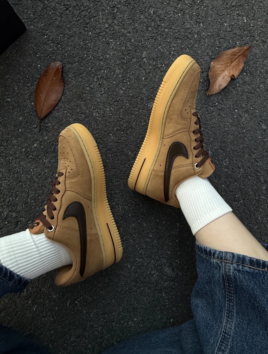 【訂製鞋款】NIKE AIR FORCE 1 AF1 大地色 小麥 CJ9179-200(Team935-棕褐大地)