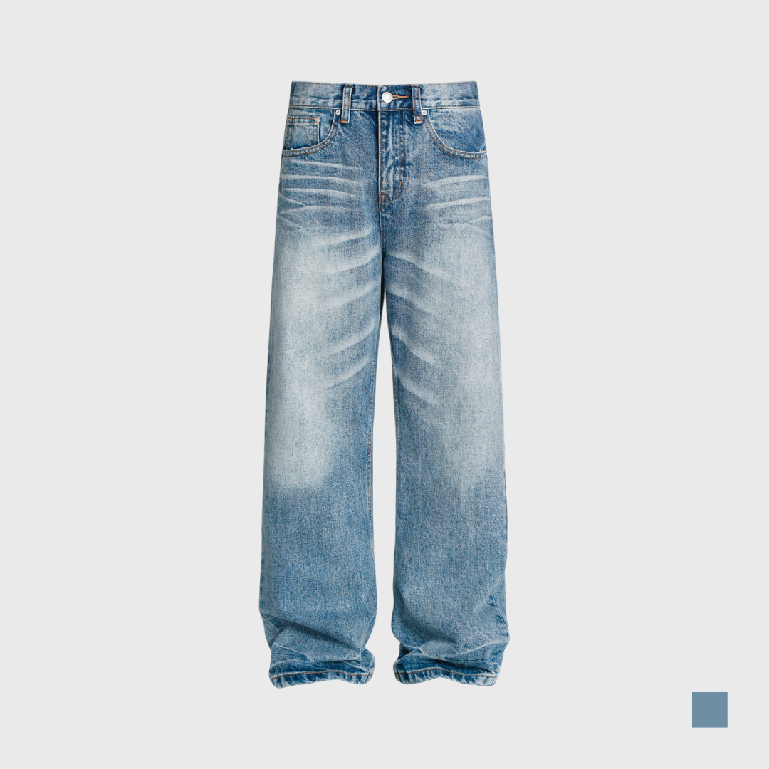 貓鬚水洗牛仔褲