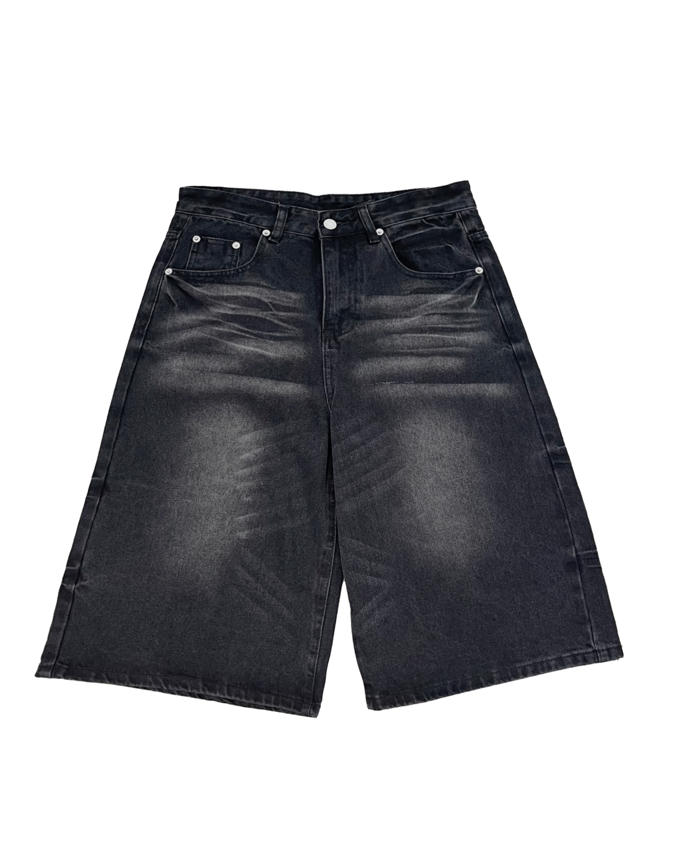 【車庫服飾】刷色七分牛仔褲