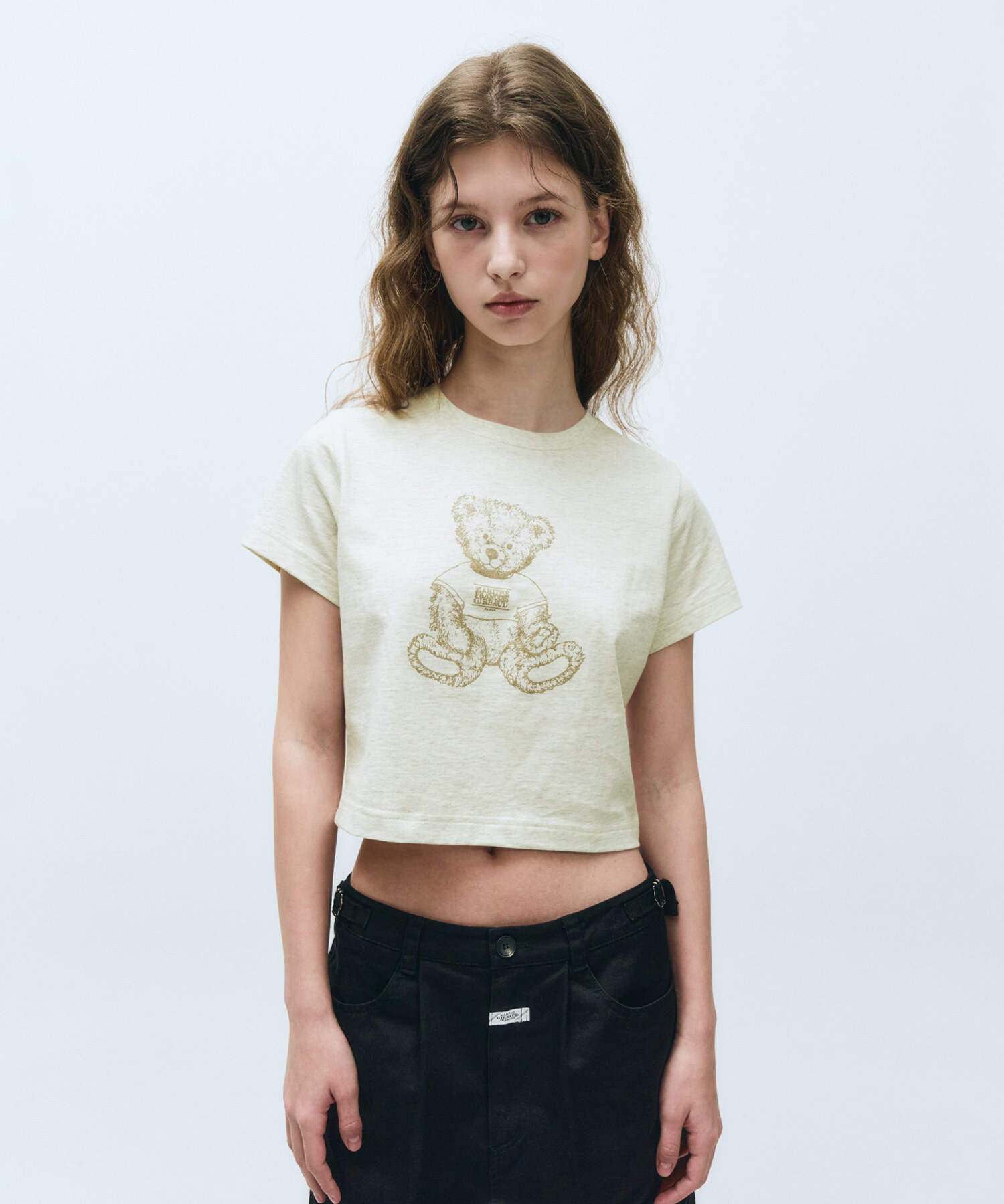 ｜只有一件｜【品牌現貨清倉大折扣】【MFG】W SKETCH DOODLE BEAR CROP TEE