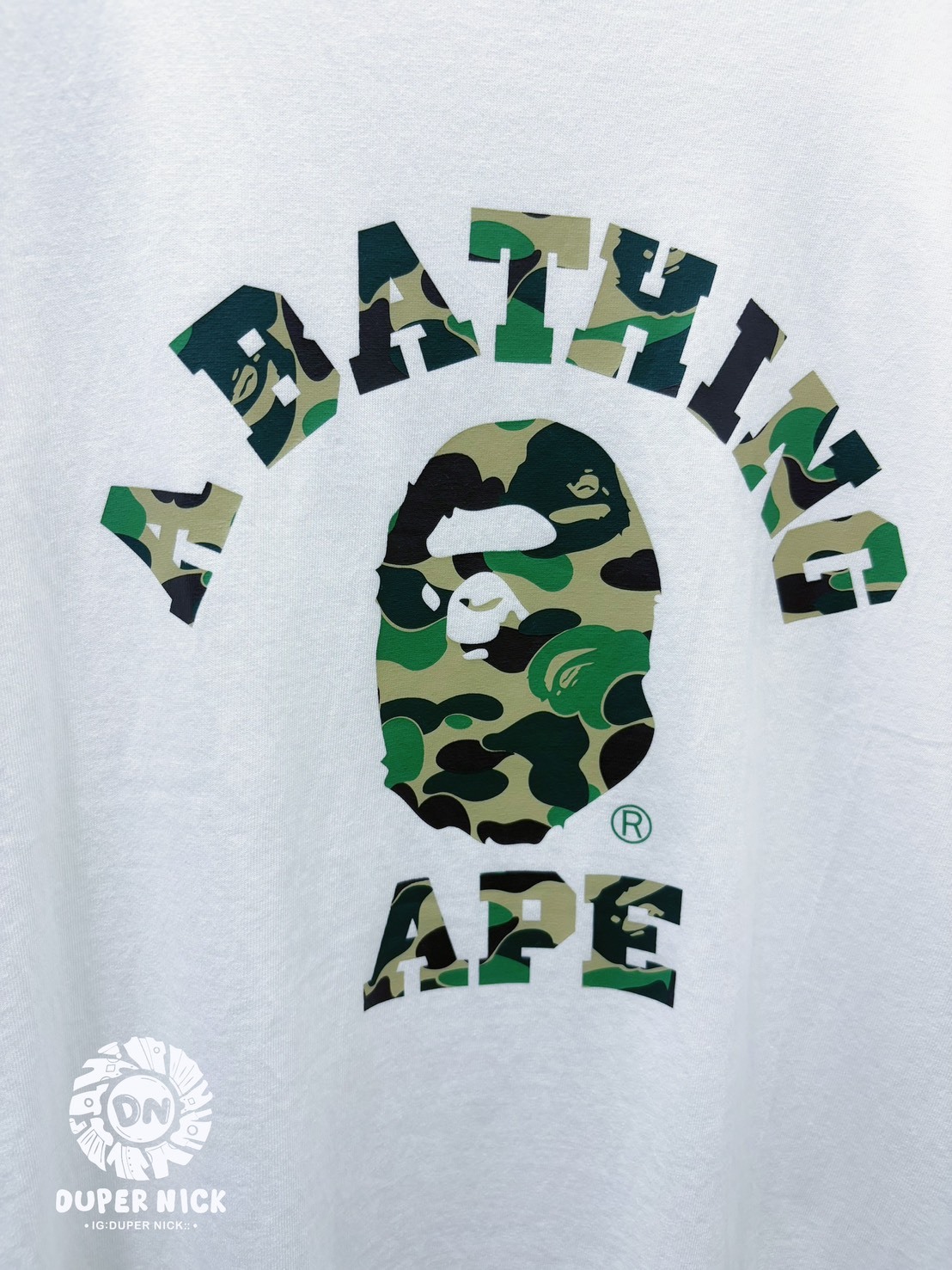 BAPE A BATHING APE 迷彩 小猿人頭LOGO 短袖
