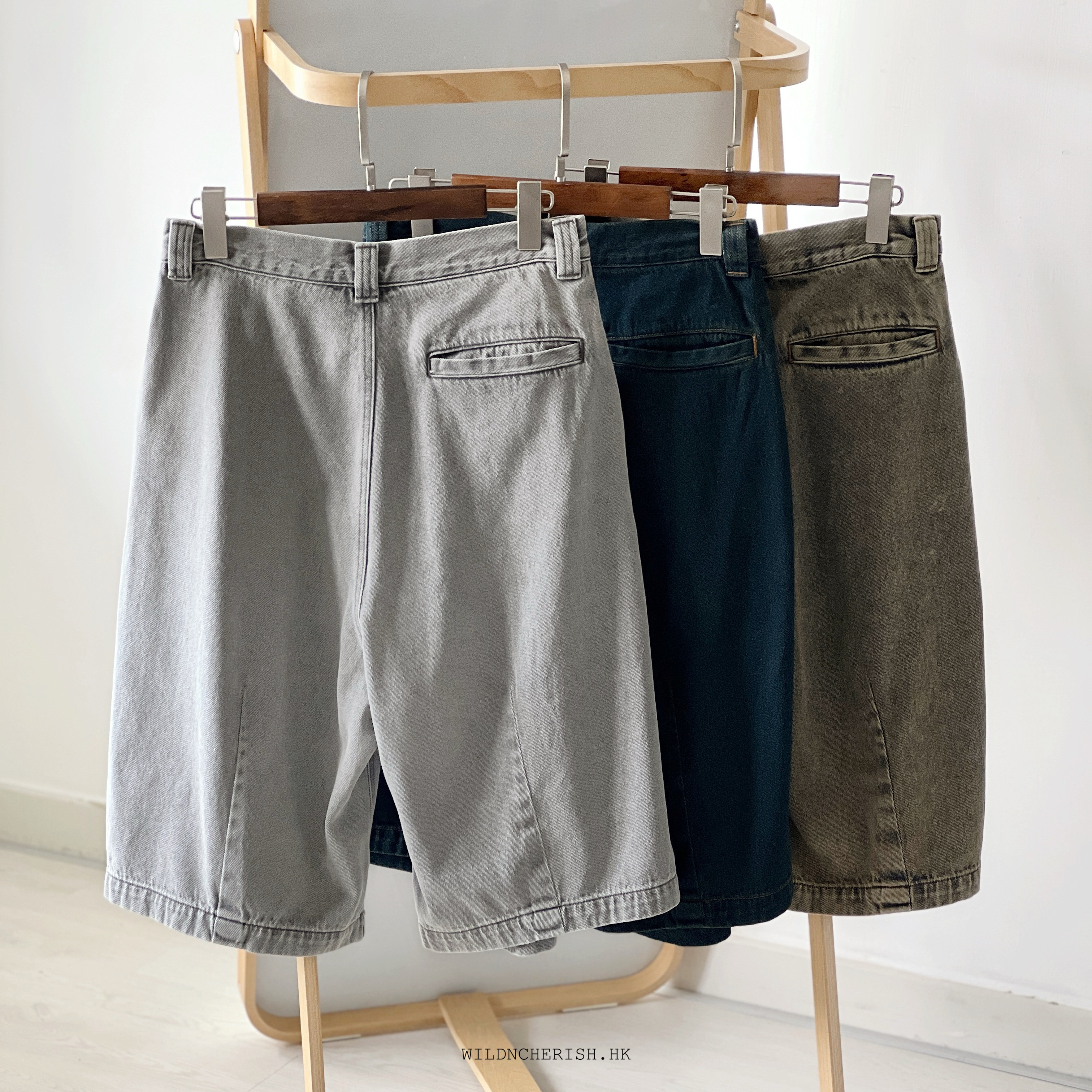 現貨 | Freak's Store Mr. Hearts Vintage Washed Denim Jorts 七分 牛仔褲