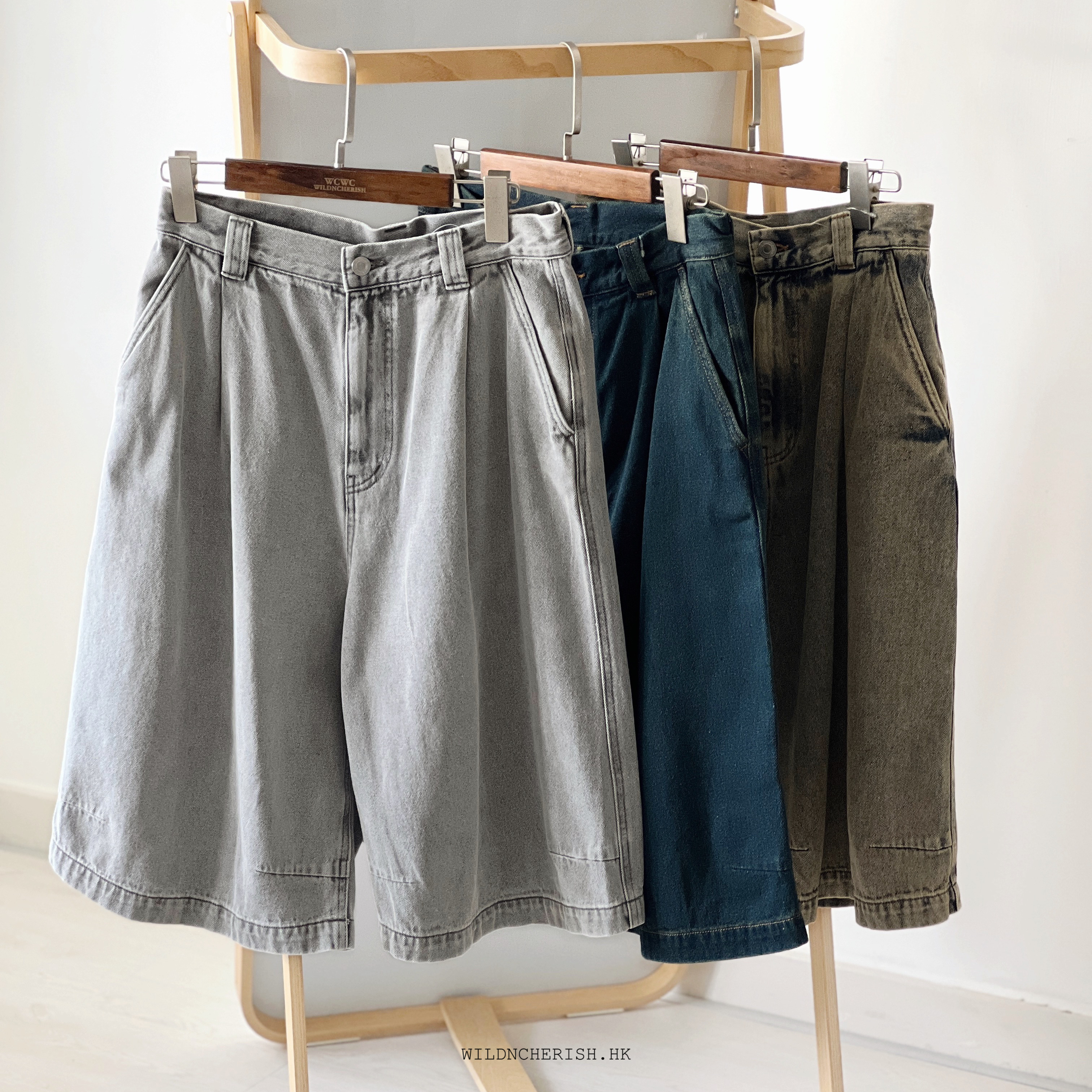 現貨 | Freak's Store Mr. Hearts Vintage Washed Denim Jorts 七分 牛仔褲