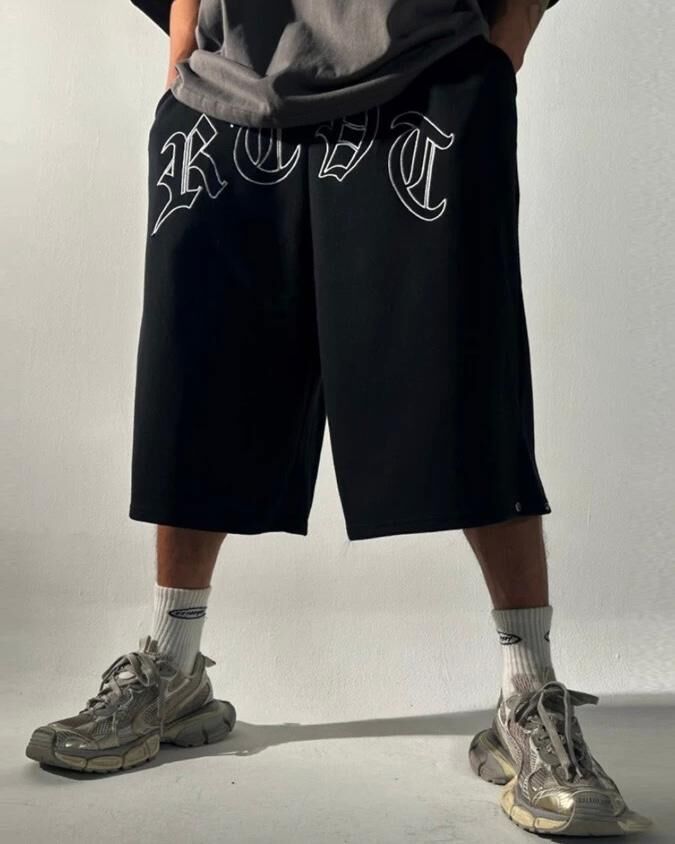 迷彩/淨色英文字短褲 VOLT-096P