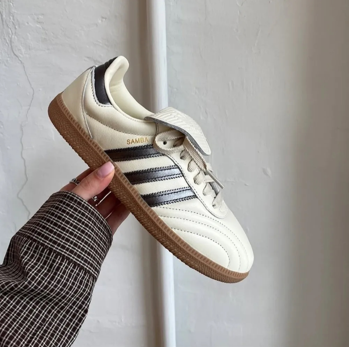 Adidas Samba LT 奶油灰銀 奶白 灰 外縫線 德訓鞋 焦糖底 翻蓋鞋舌 JP6143/預購