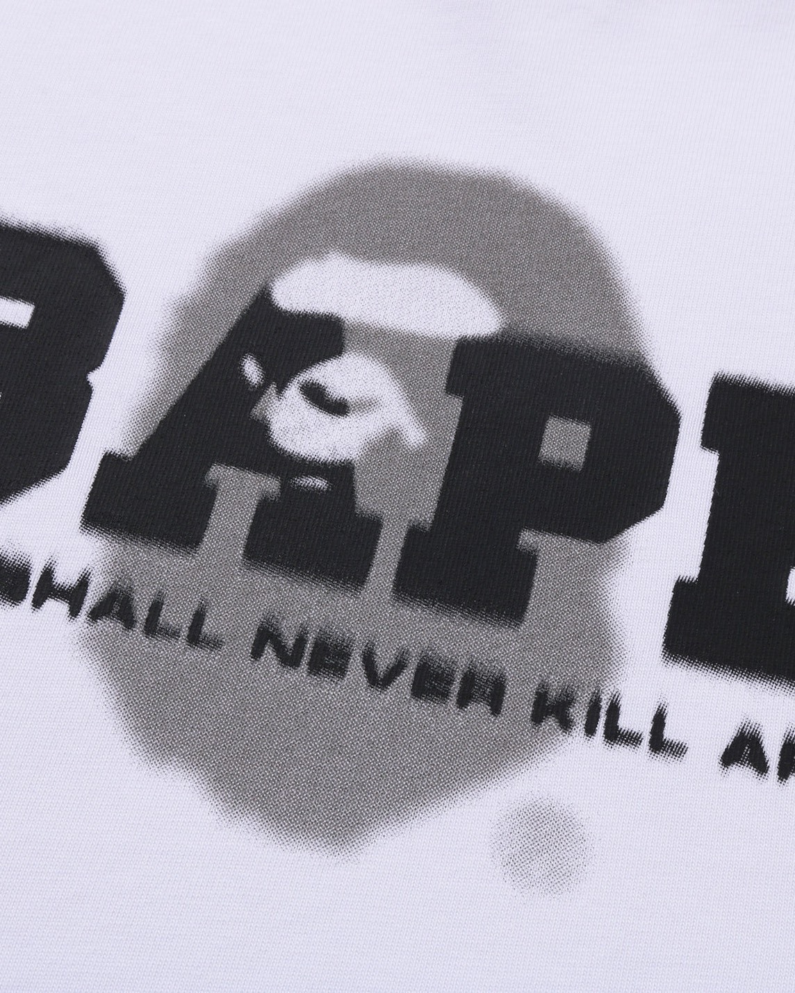 BAPE A BATHING APE 小猿人頭LOGO 塗鴉風 短袖