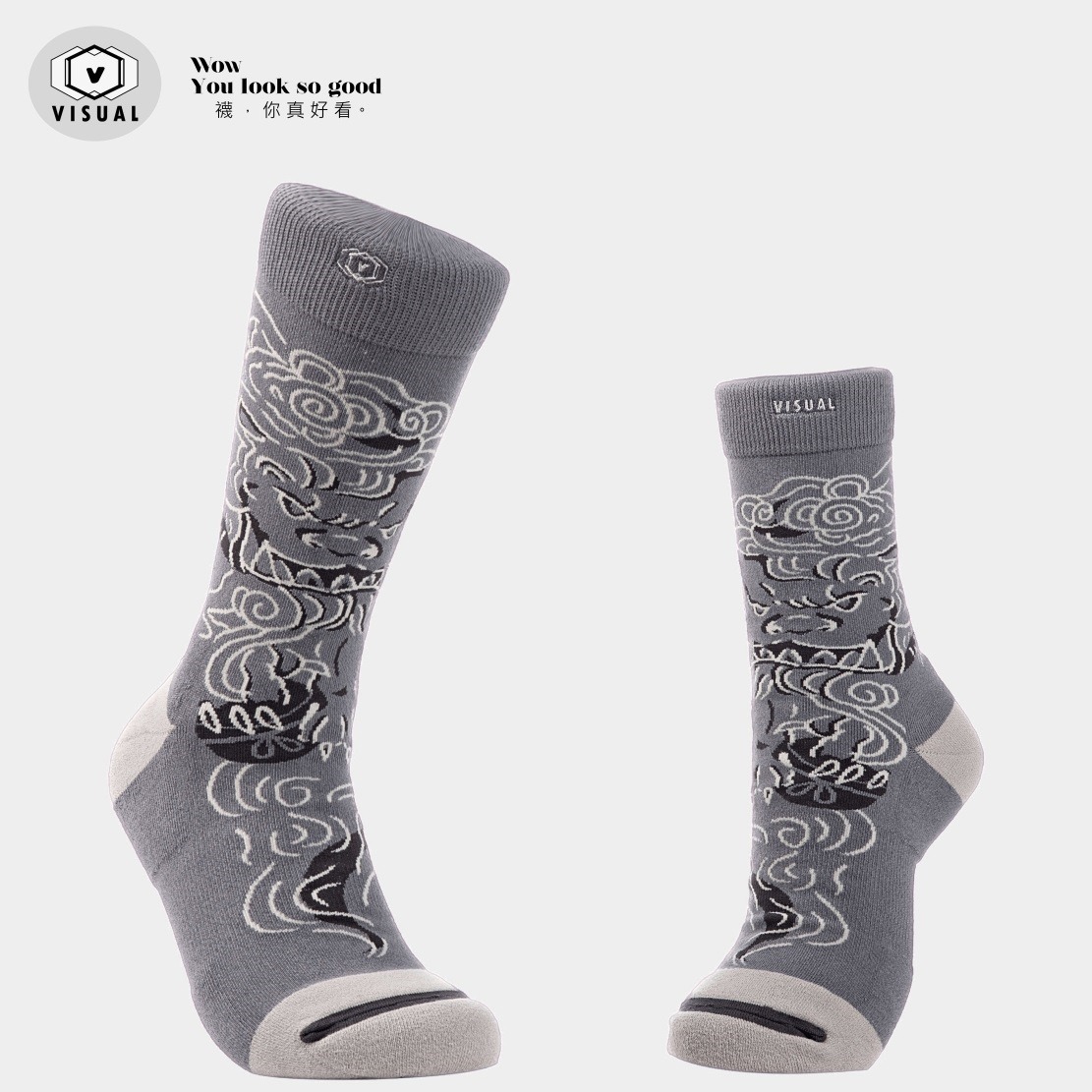 【VISUAL】鎮廟神獸-石獅子【軟綿綿｜護底襪】