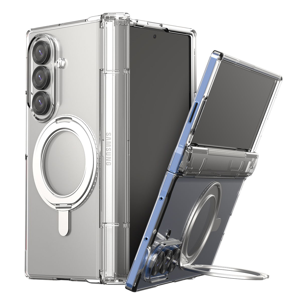 araree 韓國製 Nukin 360 Magsafe Stand 全透明硬殼- Galaxy Z Fold 7 | 韓國製造 香港行貨