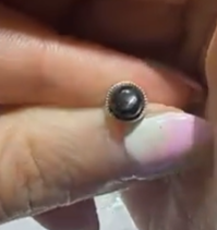 250726 - C2 金運石簡約圓形S925純銀耳針耳環1對