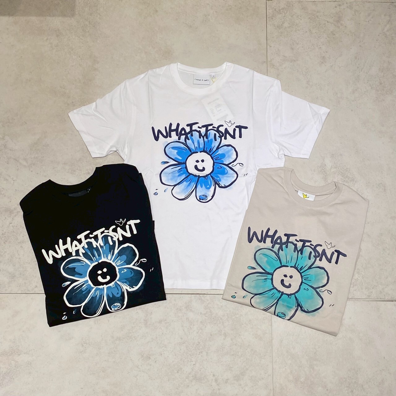 What It Isnt 韓國 小飛人 小天使 暈染 大花花 短袖 上衣 MG2402ST05