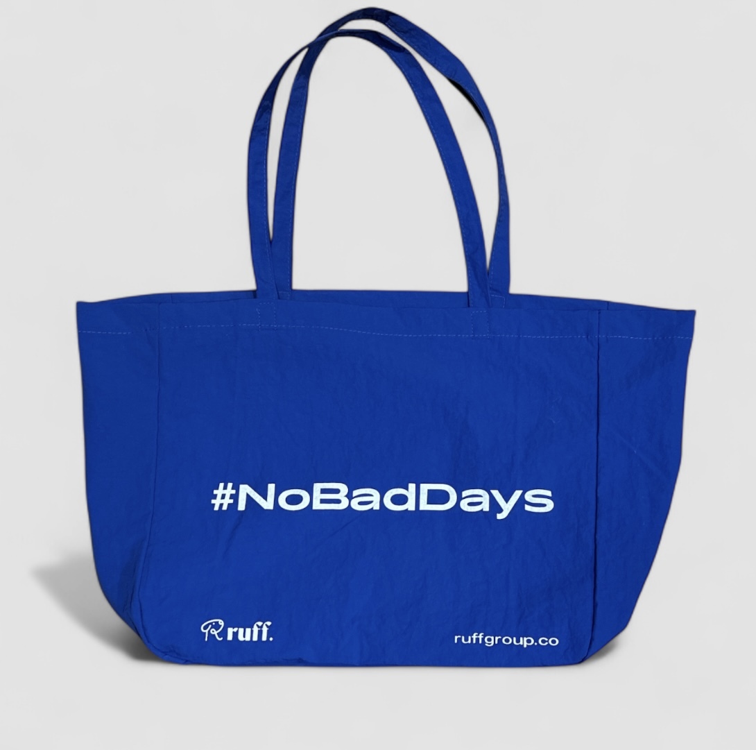 ruff. Blue Tote Bag