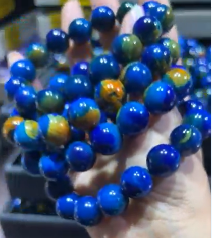 250726 - C37 14mm+地球藍瑪瑙手串