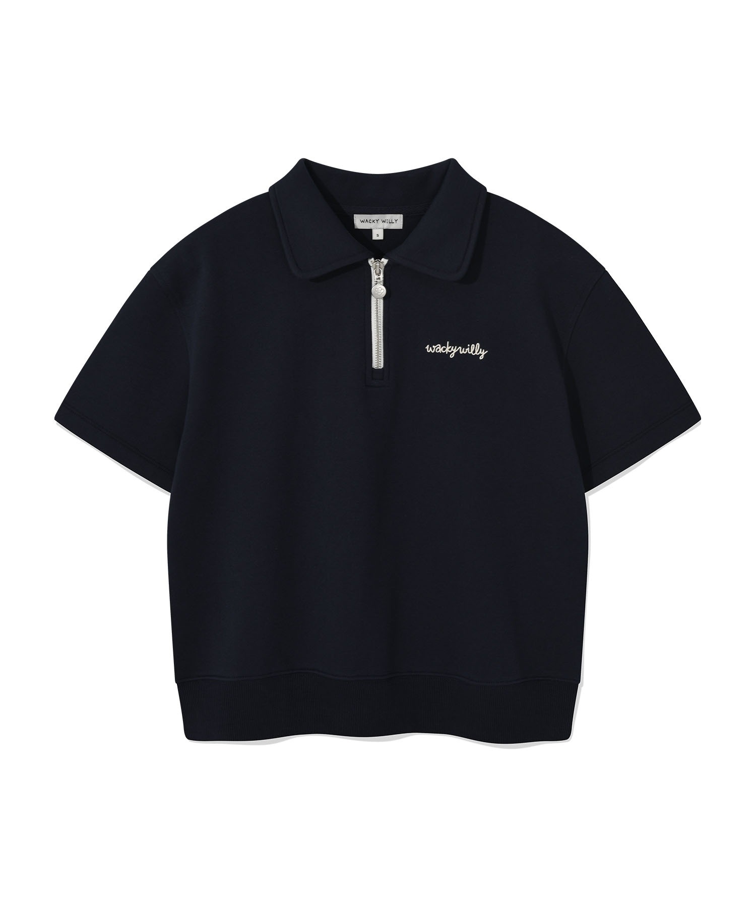 WACKY WILLY Women's Typo Logo Half Zip-up