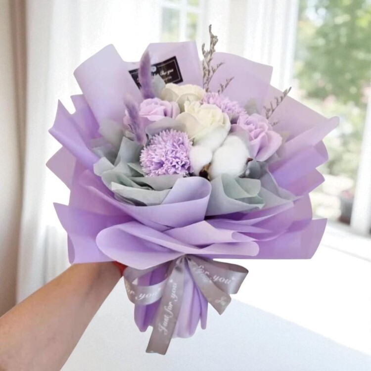 香皂棉花花束,rose-conation-soapflower-dried-bouquet