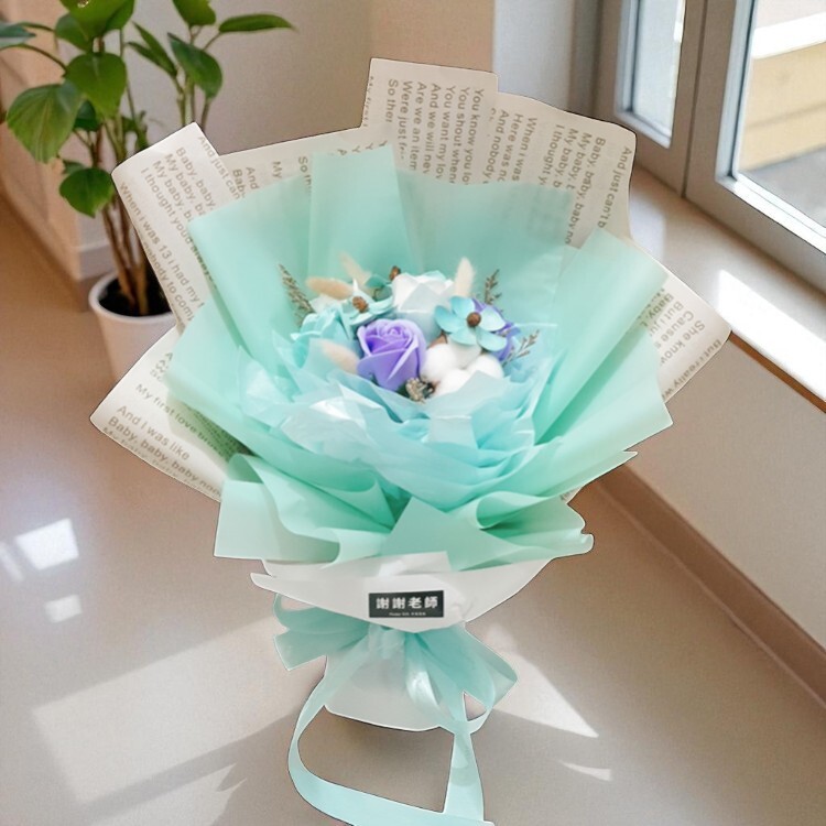 香皂棉花花束,rose-conation-soapflower-dried-bouquet