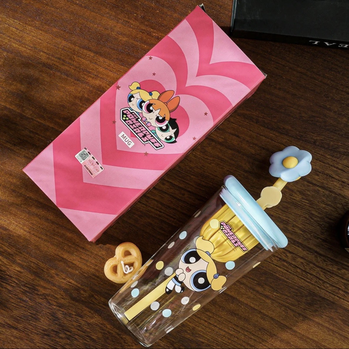 <快速出貨> 飛天小女警 玻璃吸管杯