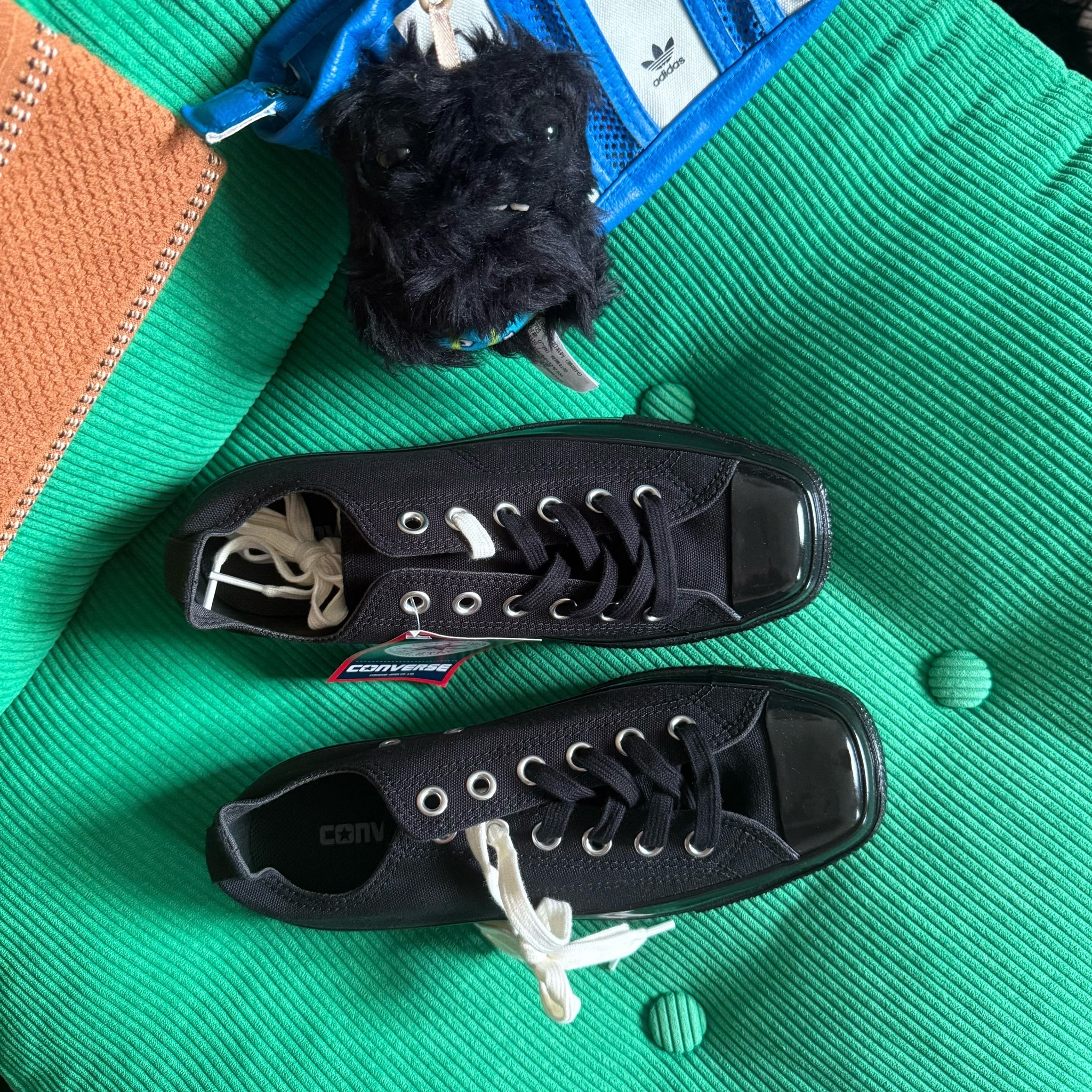 Converse ASSquaretox OX 日本限定低筒方頭帆布鞋黑色帆布鞋31316072