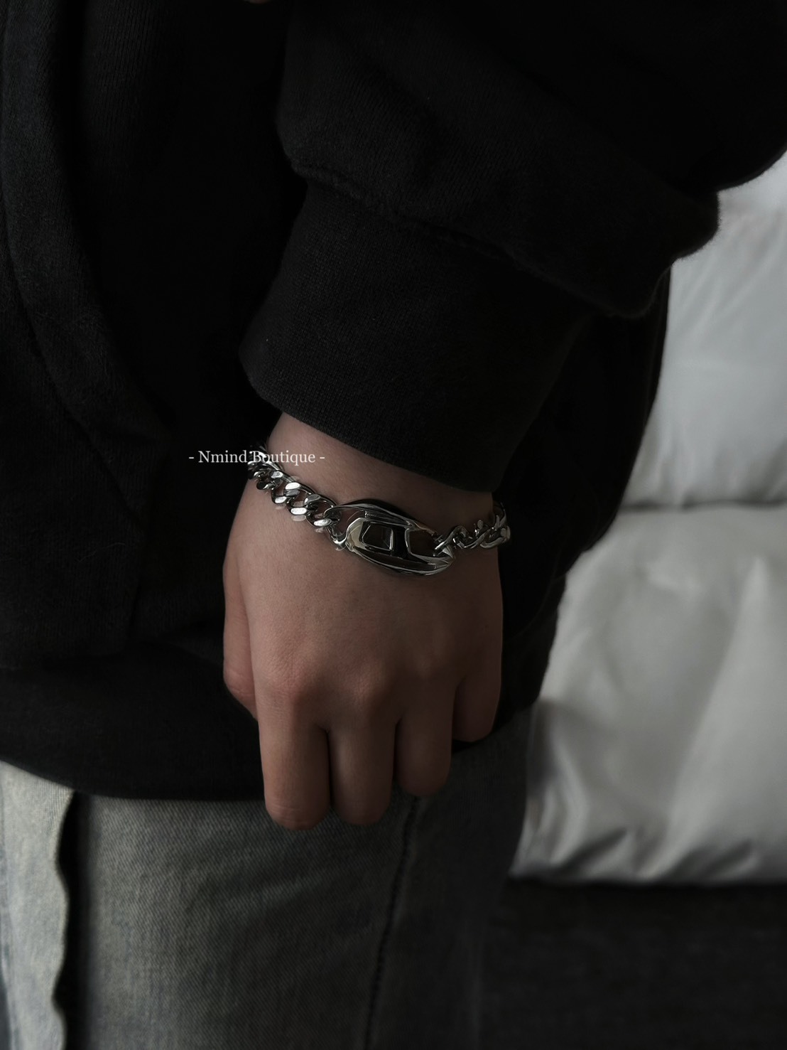 <穿搭加分項🔥> DIESEL 液態銀手鍊