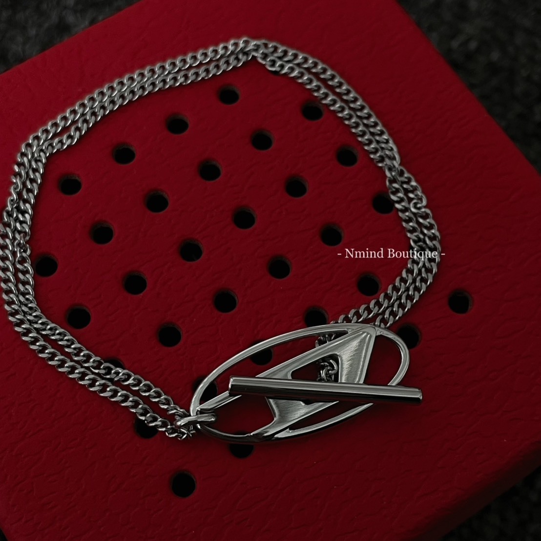 <快速出貨> DIESEL 銀色鏈條手鍊