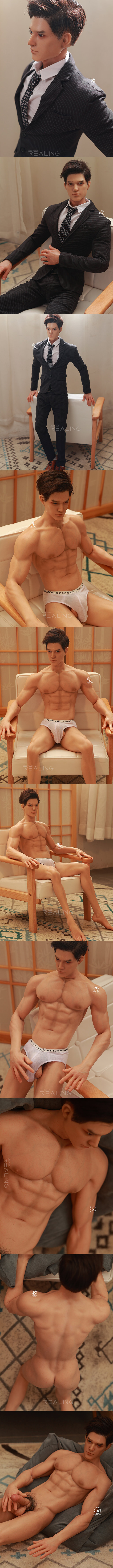 REALING 86cm瘦版 震梟 男性擬真小娃娃 全矽膠材質 silicone male sex small doll
