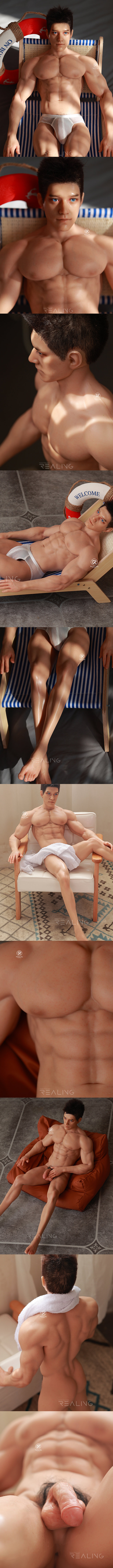 REALING 86cm壯版 麒楓 男性擬真小娃娃 全矽膠材質 silicone male sex small doll