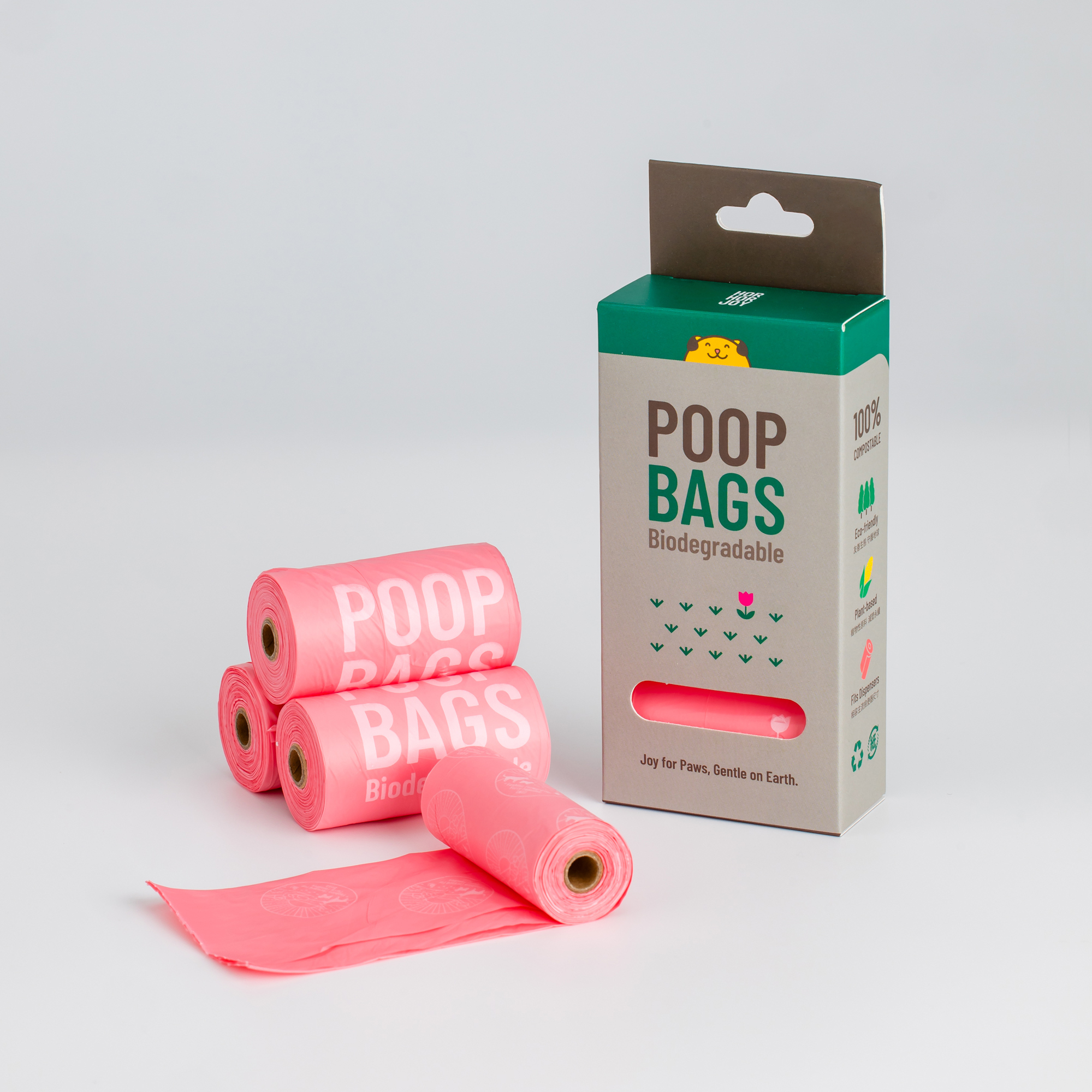 環境永續全分解撿便袋 ( 一盒60袋入 )